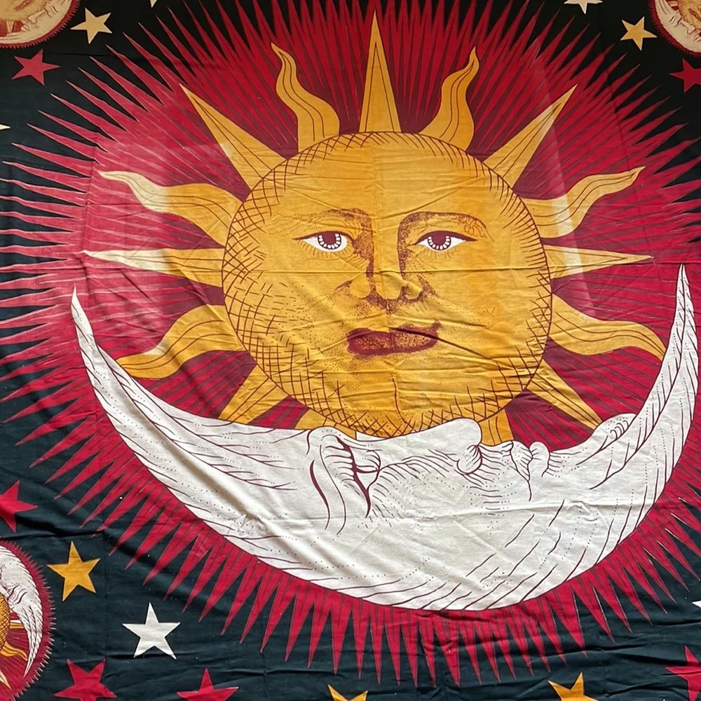 Sun and moon wall tapestry